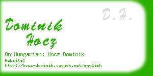 dominik hocz business card